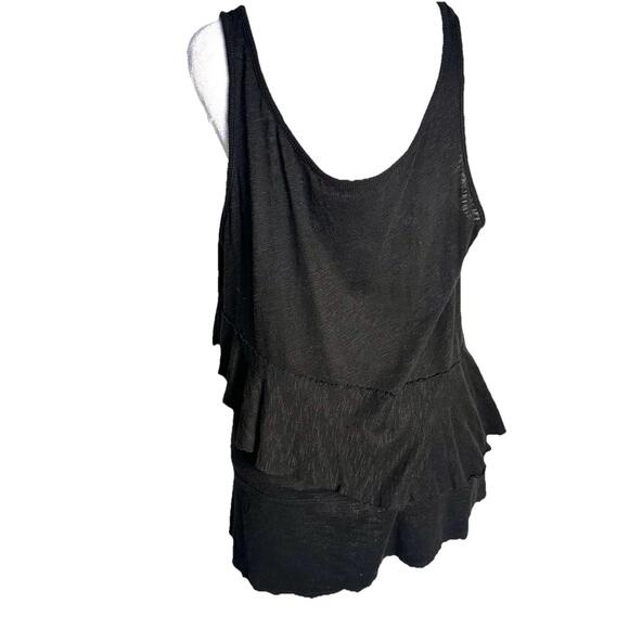 Dkny Fairy Goth Witchy Grunge Tiered Slouchy Slub Cotton Flowy Tank Top Size Xl - Picture 4 of 6